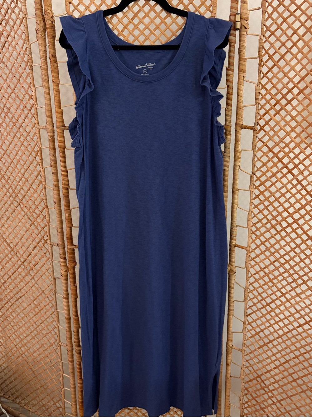 Universal Thread Women’s Blue Ruffle-Sleeve Maxi Dress
